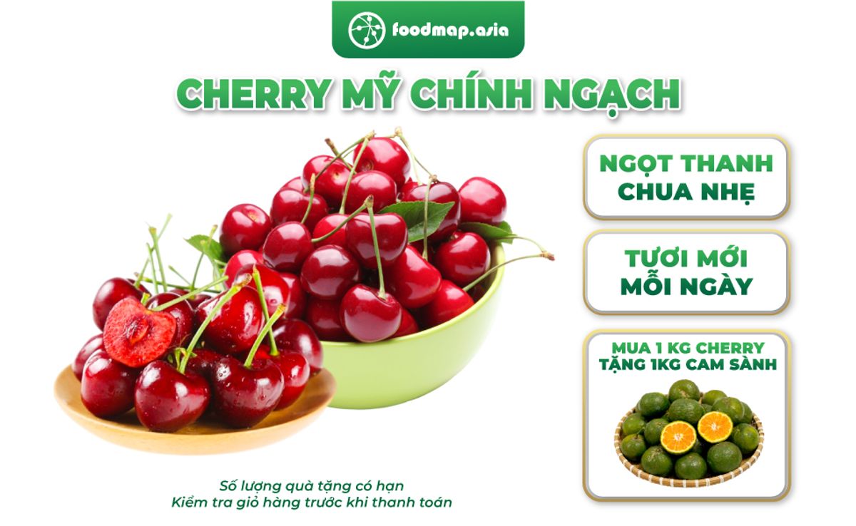 Cherry Mỹ Size 9.5 - Foodmap Fruits